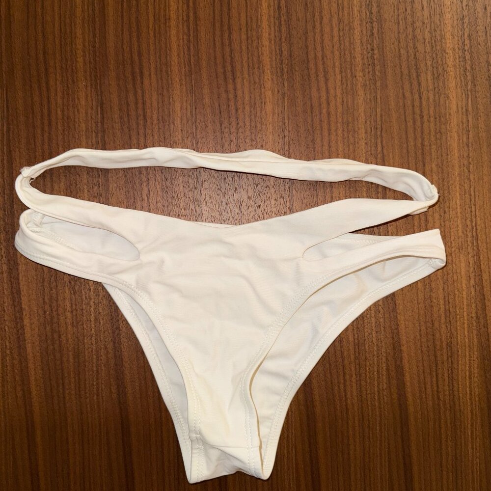 White swim suit bottoms